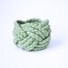 MINT GREEN, turk head knot, vintage, woven fabric bracelet (only ONE left)