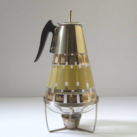 Vintage Coffee Carafe and Warmer Mid Century Modern Fred