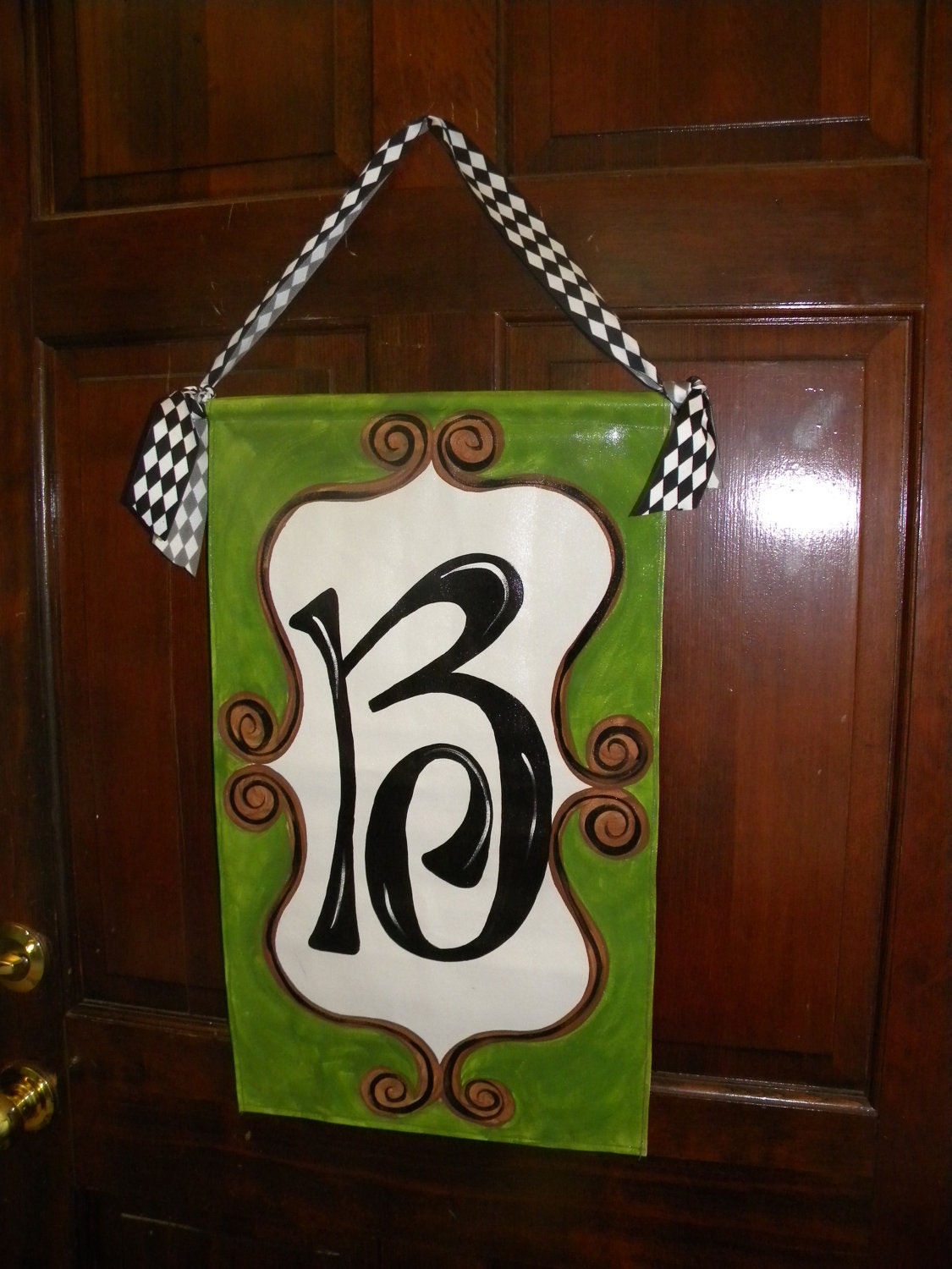 Personalized hand painted canvas banner