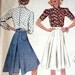 McCalls Dress Pattern No 3156 Vintage 1930s Size 14 Bust 32" Two Piece Culotte Dress Short or Long Sleeves Front Button Side Zipper
