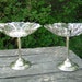 RESERVED Vintage Pair of Silver Plate Compotes - Lacey Silver Plate Pedestal Bowls