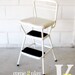 10% OFF Sale - Vintage White Cosco Step Stool and Chair - Mid-Century - Retro Mod Kitchen Decor