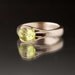 Oval Peridot Solitaire Engagement Ring, sterling silver