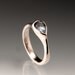 Tear Drop Tanzanite Engagement Ring in Silver/Palladium