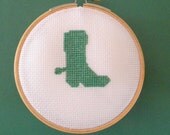 Items similar to Cowboy Boot in Silhouette Counted Cross Stitch PDF ...