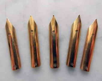 Iridium Tipped Fountain Pen Tips Stainless Steel, Gold Plated No. 736