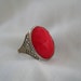 Vintage Red Faceted Ring
