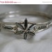 SALE Hinged Bracelet, Vintage Black and Clear Rhinestone