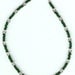 Glass Bead Anklet - Dark Green Seed & Faceted Smoke 4mm Round Fire Polish 10 1/2 inches