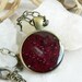 Orgone Positive Life Force Energy Orgonite Pendant - Antiqued Brass with Garnet