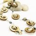 Shells N Stones Wire Wrapped Necklace and Earrings Jewelry Set