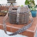 Vintage wicker fishing basket