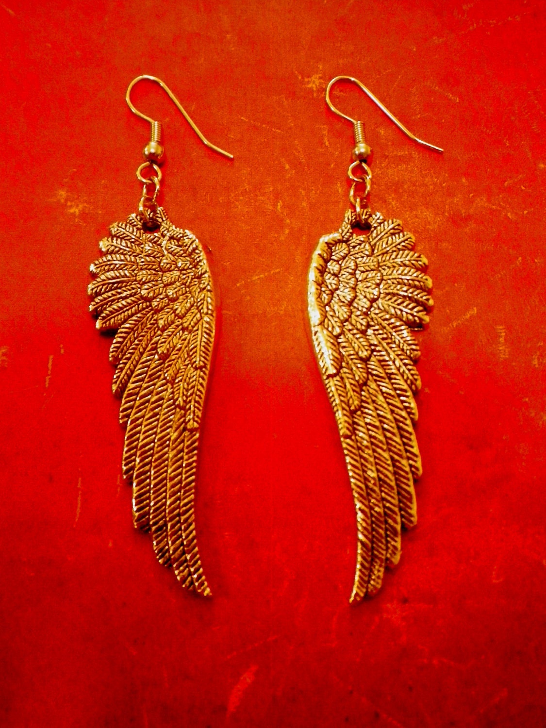 Angel Wings Earrings by PaperWanderlusts on Etsy