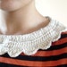 Cream Peterpan collar, detachable crochet collar, Nautical and vintage style
