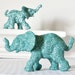 CUSTOM RESERVED LISTING for apavao - Two Dark Blue Glitter Elephants