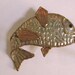Vintage Artisan Copper and Brass GIANT Fish Pin costume jewelry pisces vintage jewelry vintage pin bass Father's Day Gift
