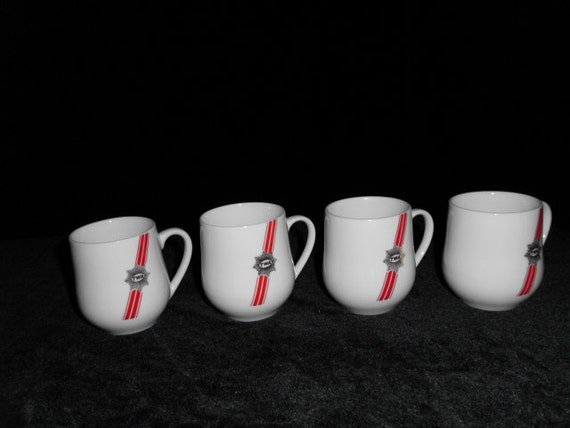 4 Twa Vintage First Class Flyers Demitasse Cups