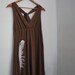 upcycled dress - one-of-a-kind summer dress with feather screenprint