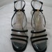 Reserved for Tracey SALVATORE FERRAGAMO Black Suede Open-toed Slingback Shoes Size 8 B Made in Italy Vintage Pre-cherished