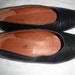 Pre-owned RALPH LAUREN Black Leather Shoes Vintage Flats/Pump Size 8AA Made in Italy