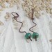 Copper Dangle Earrings Turquoise Opal Glass Beads Antiqued Wire Hammered Ends Jewelry Handmade Minimalist Leverback