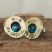 Bullet Earrings - Ultra Thin - Blue Zircon - December Birthstone