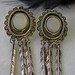 Vintage Silver and White Stone Southwest Style Earrings