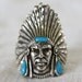 Native American Turquoise Sterling Silver Mens Ring