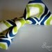 Baby Bow Tie--Spring Bow Tie--Green, Navy and cream Baby Bow Tie