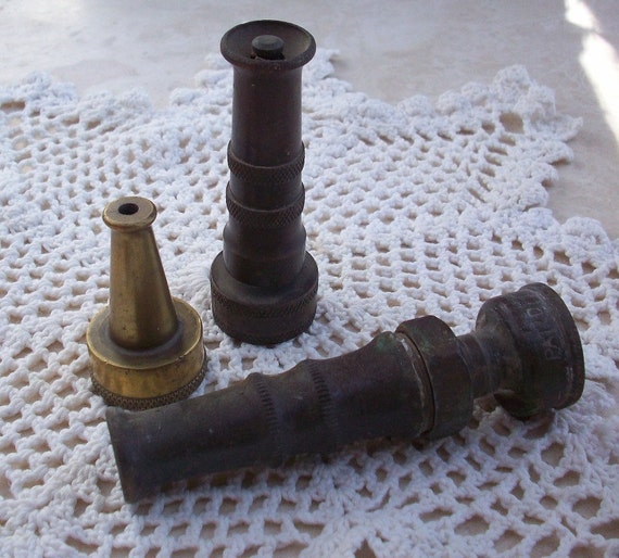 Vintage Brass Garden Hose Nozzles