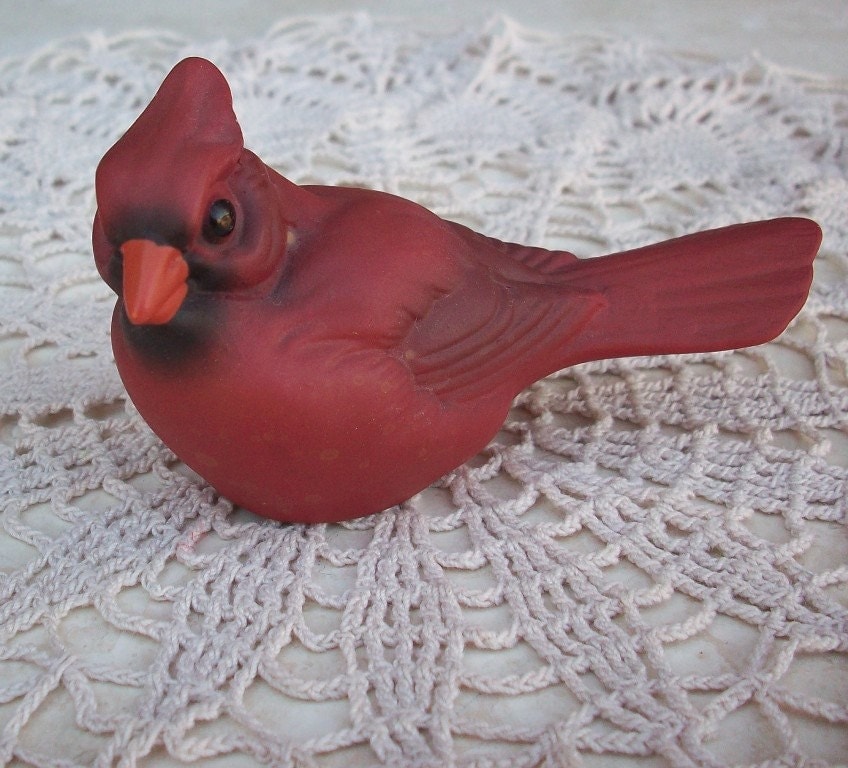 Vintage Red Porcelain Cardinal 1970's United States