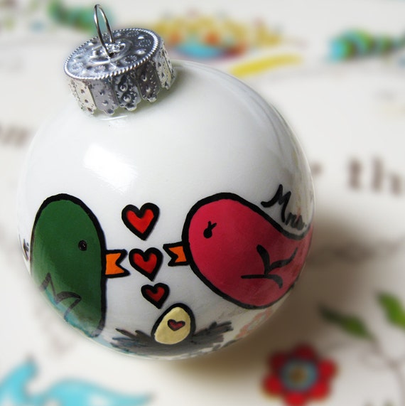 expecting parents ornament love birds customizable expecting parents ornament love birds customizable