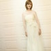 Vintage 1970s Wedding Dress Chiffon Ivory (RESERVED)