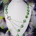 Green Beaded Adrienne Adelle Signature Necklace with White and Yellow Touches. Wedding/ Bridesmaid/ Prom/ Anniversary Gift/ Birthday Gift