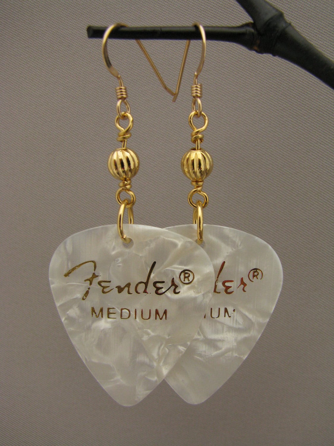 Guitar Pick Earrings Guitar Pick Jewelry by BlueMonkeyBling