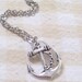 Antiqued Silver Ship Anchor and Frosted White Sea Glass Necklace