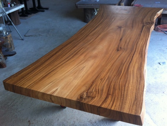 Live Edge Reclaimed Wood Slab Dining Table