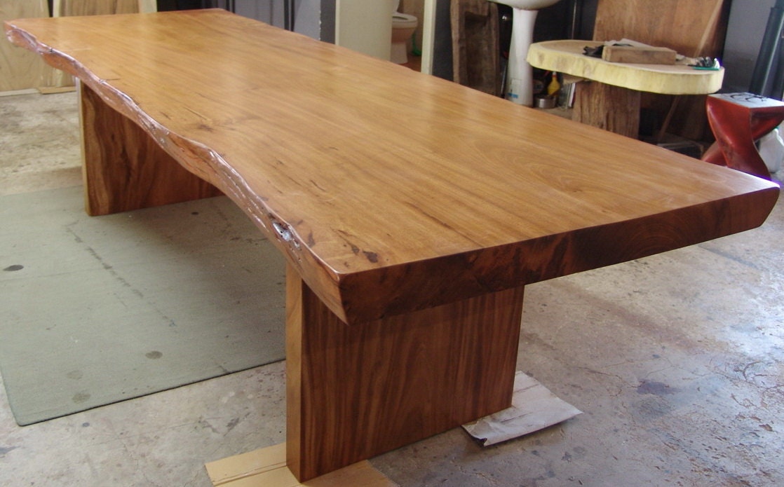 Reclaimed Solid Wood Slab DINING TABLE Live Edge