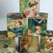 6 Vintage Victorian Children's Wood Blocks