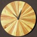 Two Grain Hardwood Clock - red oak and poplar - Three hanging positions