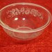 Clear Glass Floral Pyrex Bowl