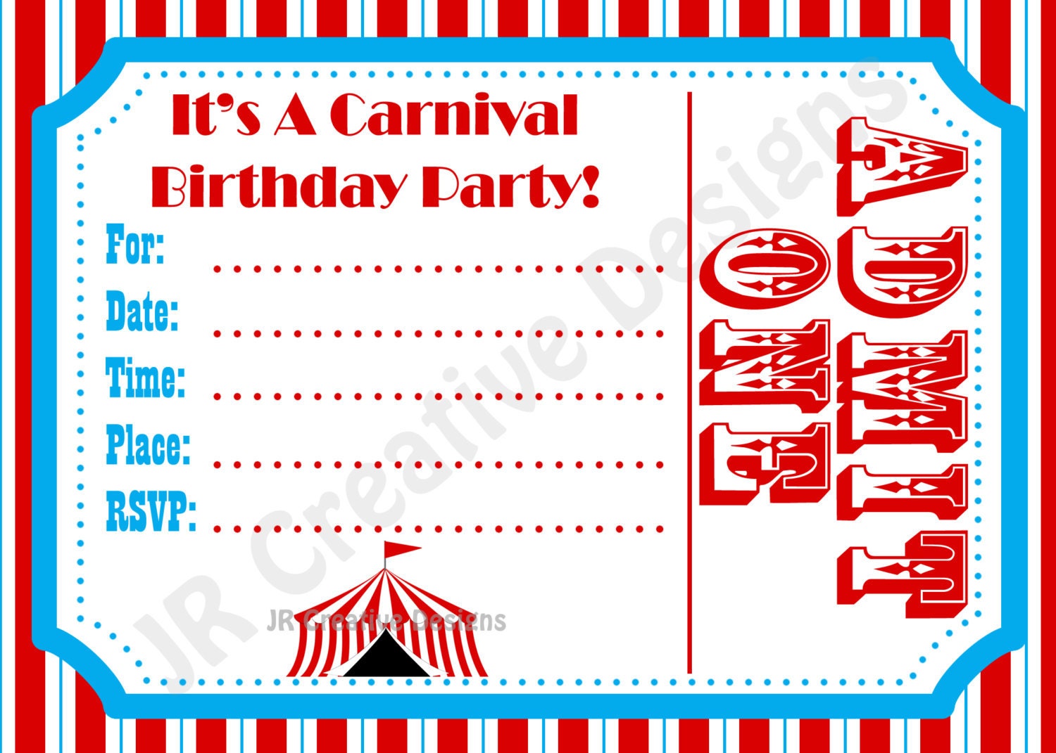 Free Carnival Birthday Invitations 2