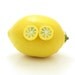 Lemon Slice Earrings Polymer Clay Yellow Large Post Studs