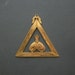 Victorian Fraternal Jewelry . Oversize Pendant Medal Badge . Triangle .