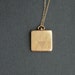 Art Deco Locket. 1920s Square with Triangle. Geometric. Gold Fill.