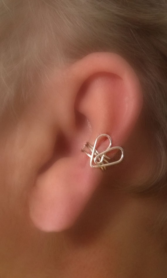 Heart Shaped Ear Cuff/ Choice of Colors
