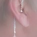 Dangling ear wrap pair,over the ear wrap, no piercing needed