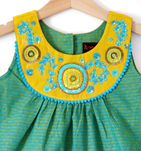 Items similar to SALEBoutique YELLOW GOLA dress size 3T girls 7
