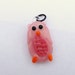 Cute Tickled Pink Owl - Glass Pendant