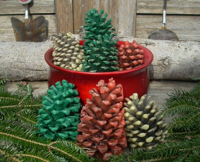 Wax Dipped Pine Cones Custom Scented Fire by TheHomemadeCandle